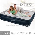 intex 67736 double luxury built-in pillow double layer inflatable mattress 67736