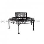 IS0408-ST0 Outdoor Wrought Iron Tree Bench IS0408-ST0