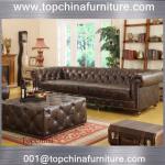 Italian Leather Upholstered Chesterfield Sofas Producer TCS-099