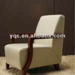 Italy Leather hotel wooden-armrest Chair 7071 7071