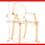 JAC-013 Colored Plastic Ghost Chair,Clear Ghost Chair for Wedding,Plastic Wedding Chiar JAC-013