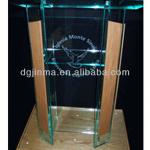 JDZ-AL462 Hot sale customized Logo modern design acrylic church pulpit| lectern| podium JDZ-AL462