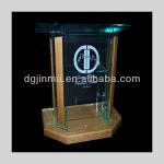 JDZ-AL563 Hot sale customized Logo design wooden rostrum pulpit;luxury rostrum pulpit;modern pulpit JDZ-AL563