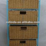 K/D metal frame with 4 foldable paper rope drawers RD-1209292