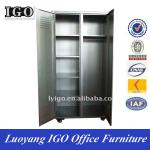 KD structure double door steel wardrobe IGO-022-2