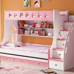 kids bedroom furniture pink color bunk beds for girls 859# kids bedroom furniture pink color bunk beds for gi