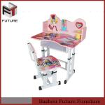 kids furniture wooden study table designs with beautiful cartoon FUT-33 study table