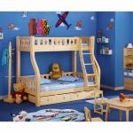 kids solid wood bunk bed/children wooden bunk bed/double over double bunk bed SP-C201