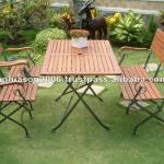 King wooden garden furniture set with iron frame S72