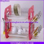 KingKara metal steel coating square dish plate rack KAKDR020