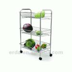 Kitchen Craft 3 Tier Shelf Chrome Sliding Storage Baskets ERDA-SI12045