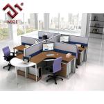 L Shape Curve Desk 60mm Strong Office Partition MPFKW-010