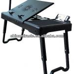 laptop table on bed,over bed table,bed laptop stand with led light LY-NBT89