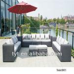 Latest Design Wicker Rattan Hotel Sofa With Cushion B031