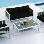 Lazy white Plastic wood Leisure Sofa furniture AS-3782