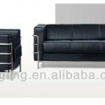 LB606 nice simple leather steel land sofa LB606