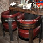 Leather bar chair with armrest BST-003