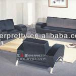 leather chesterfield sofa,black and white leather sofa,stainless steel frame sofa FS-22