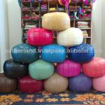 Leather Moroccan Poufs, Poof, Pouffe, Ottoman in various colors LMP01