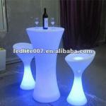 LED Bar Set, Includes Cocktail Table and Chairs