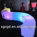 led patio bench/glow color stool/party decor seater GR-PL13