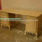 Light Brown Baroque Furniture Nail Table 4 Drawers 1 Door DW-NL003