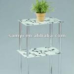 Living Room Metal Glass Shelf Stand SS003