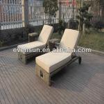 long double garden wicker furniture lounge ESR-7345