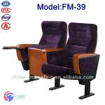 Luxury foam cover fabric auditorium seat with writing pad FM-39 FM-39 auditorium seat