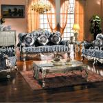 Luxury hand carved furniture sofa with silver leaf finish (NT2051) NT2051