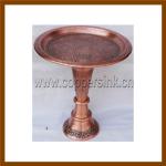 Luxury handmade round copper coffee table SR04