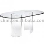 LY-1092 Clear Oval Acrylic Meeting Table,Crystal Clear Perspex Furniture LY-1092