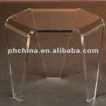 MA-272 Hexagonal 3-legged clear acrylic furniture table and chair MA-272