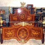 Magnificent Marquetry Ormolu Queen Size Bed AZ876