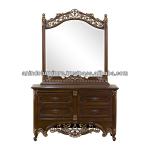 Mahogany 4 Drawers Jalapa Dressing Table with Mirror H4R0855