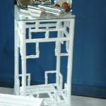 Mandarin Bamboo Plant Stand w/Glass