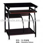 MDF modern glass metal computer desksCX-CD-124 CX-CD-124