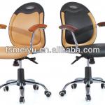 Medium back leather office chair with wooden pad armrest 3021-JBF 3021