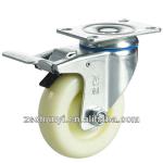 Medium Duty Nylon Caster , with nylon wheel PP center, ball bearing 21-075-03106