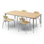 Meeting table, 4 seat dining table, wooden dining table MXZY-196