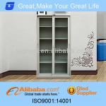 metal file cabinet with sliding glass door GLT-10-034