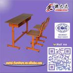 Metal frame hight adjustable double desks and chair for school SDC-02