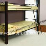 metal full over full bunk bed with wooden post for kids(MLBK-06) MLBK-06