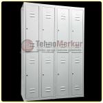 Metal locker Kaset double tier four units wide 8605019760116