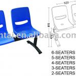 Metal plastic waiting chair with classic chair design PE016-2