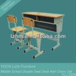 Middle School Double Seat Writing Desk And Chairs Set YCJ-3226 YCJ-3226