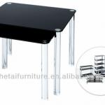 Milano black/clear glass nest of table SW-MR05