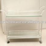 Mirrored Acrylic Lucite hotel trolley/acrylic bar cart/bar furniture MVJ12100913