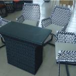 Model PE Wicker Commercial Furniture on sales Restaurant woven rattan chair and table H2012