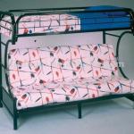 Modern C-futon black metal frame bunk bed TY-7015